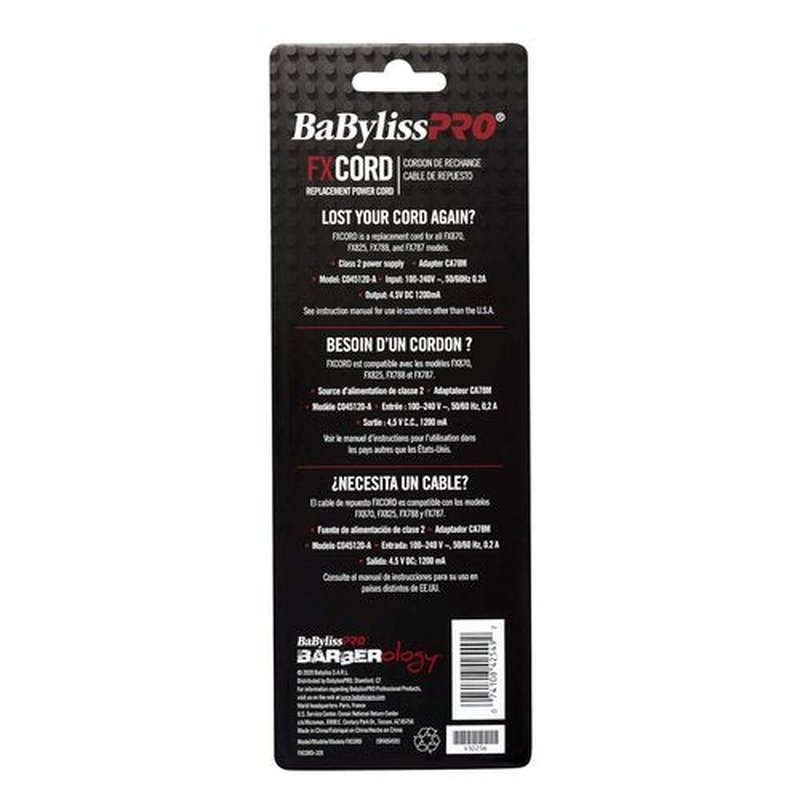 BaBylissPRO Replacement Power Cords - Durable & Reliable | Perfect for Professional Use