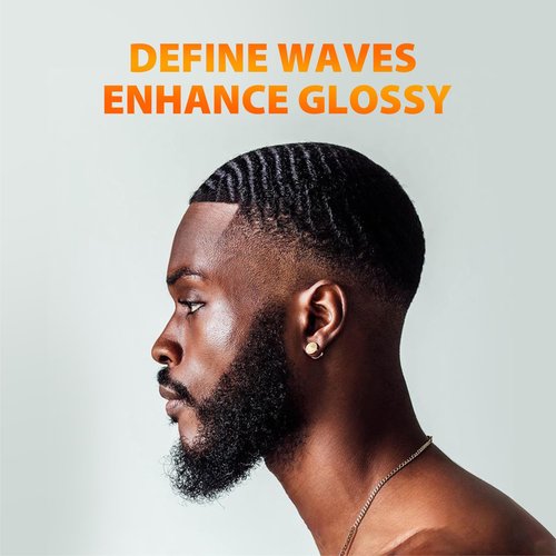 SEVICH 360° Wave Control Pomade for Men - Strong Hold Hair Styling Gel with Biotin, Water-Based Formula - Natural Wave Grease for Coarse, Medium & Straight Hair (100g/3.5oz)