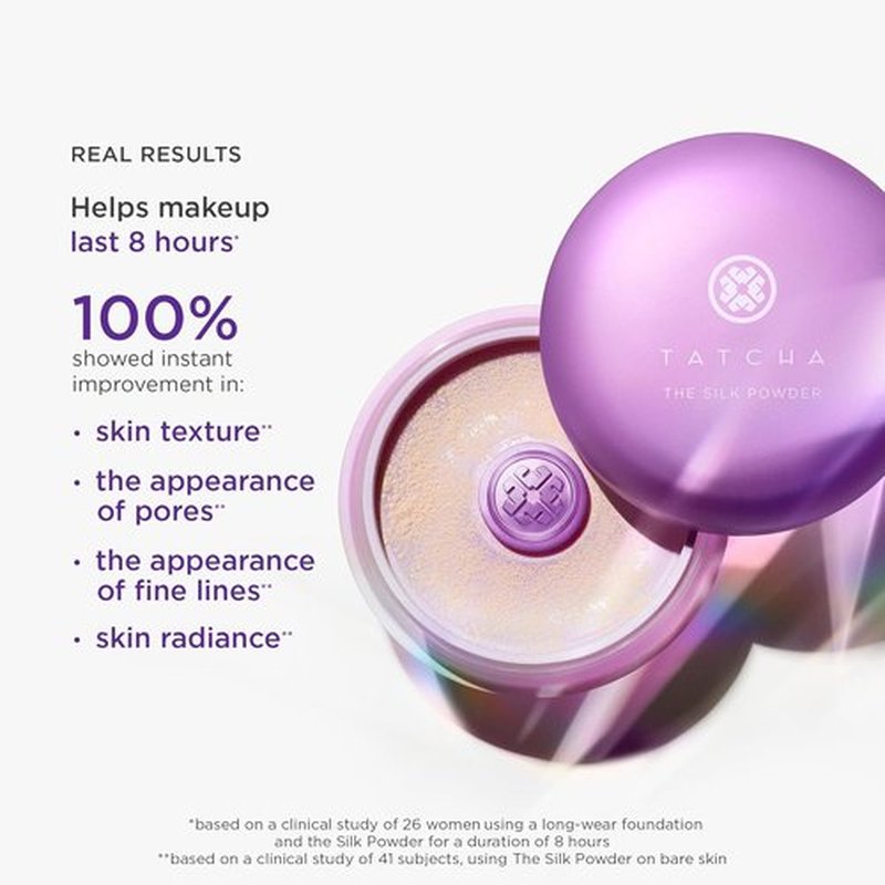 Tatcha The Silk Powder - Protective Setting Powder for Long-Lasting Makeup & Blurred Pores | 20g | 0.7oz