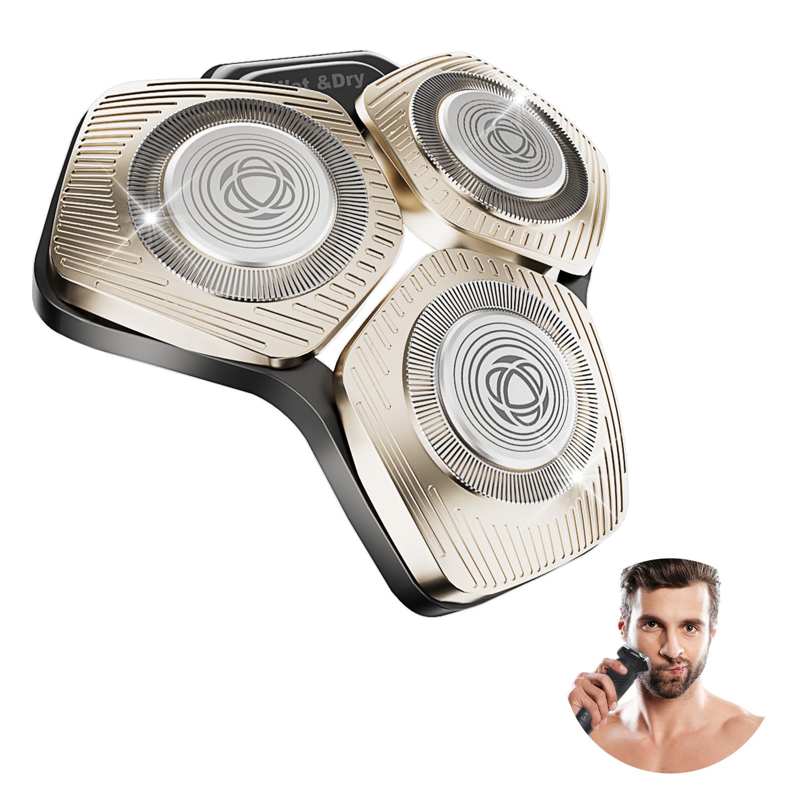 SH71/50 Shaving Heads Compatible with Philips Shavers, Champagne