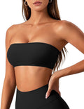 VOYJOY Impact Bandeau Bra Workout Strapless Basic Tank Top Adjustable Back