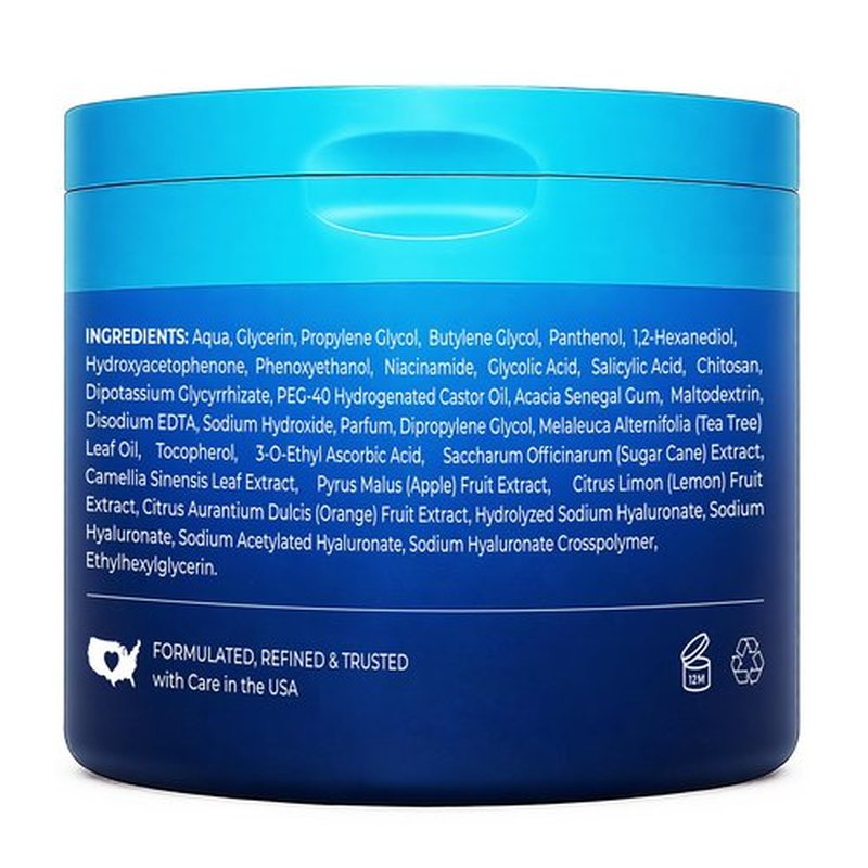 Hicream Glycolic Acid Exfoliating Pads, Dual-Textured Facial Toner for Pore Care & Skin Radiance, Deep Cleansing Peel with Niacinamide, Salicylic Acid & Vitamins E, B3, B5 (50 Pads)