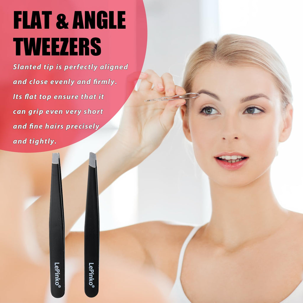Eyebrow Trimmer Kit, 7 in 1 Eyebrow Scissors, Tweezer, Razor, Brush - White