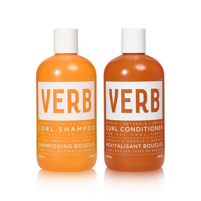 VERB Curl Shampoo & Conditioner Duo - Cleanse, Smooth & Control Frizz - Vegan, Paraben-Free, Sulfate-Free