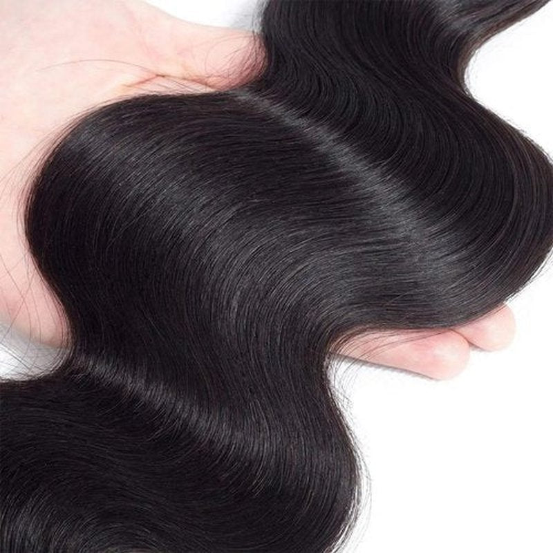 Body Wave Bundles Human Hair Natural Black Color Unprocessed Brazilian Virgin Hair 12 14 16 Inch Color #1b Bundles Human Hair