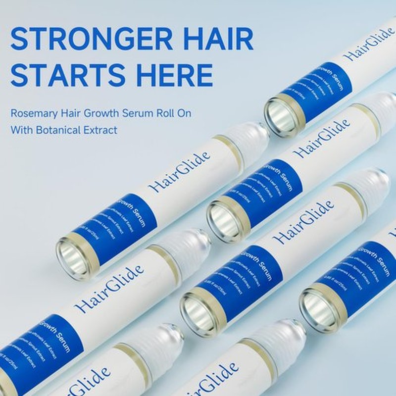 Hair Growth Serum Roll On, Rosemary Oil for Hair Growth, Be Roll On Rosemary Plant Essential Oils Extract Helps Support Body Thicker Fuller Hair for Men Women Pick