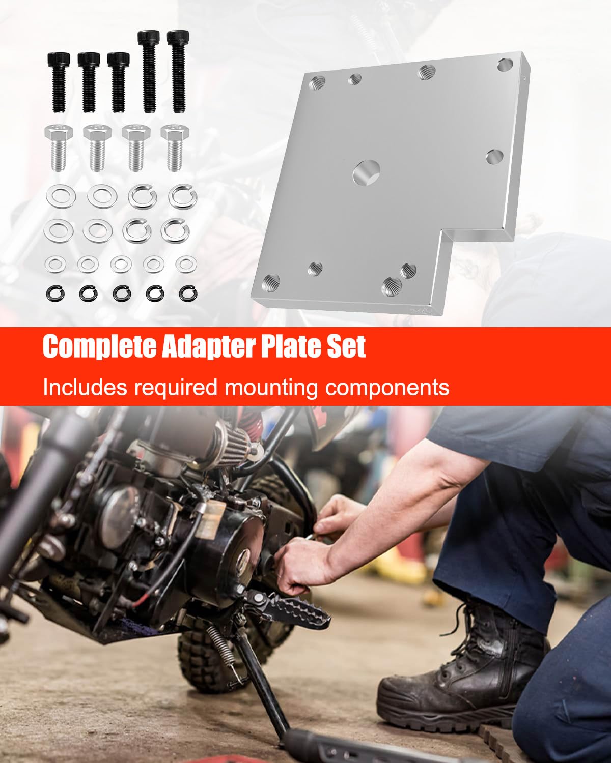 Motor Adapter Plate Set Fit for RSF350 Models Razor Pocket Mod Gen 1 MY1020 Motor