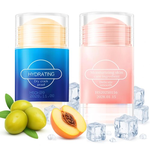 BTYJLEBE Crack Feet Prevention Stick Strength Moisturizer Foot Lotion Stick for Cracked Heels Refreshing Hydrates Callus Skin Softene for Dry Cracked Feet Knees Elbows Hands (2pcs blue ＆ peach)
