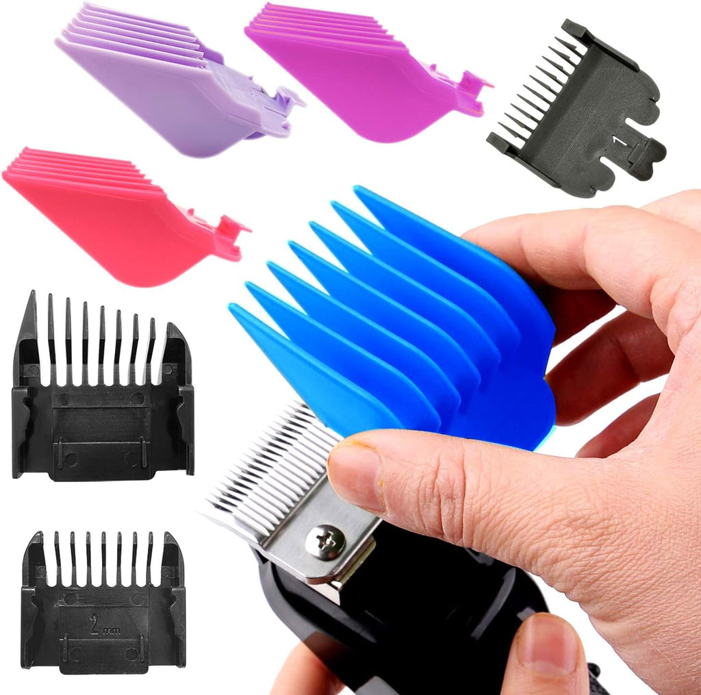 SUNJCO 12 Pack Clipper Guards Set for Limural K11S/ Novah HCL-001/ Surker K7S/K9C/K9S - 1/24" to 1", Multiple Colors