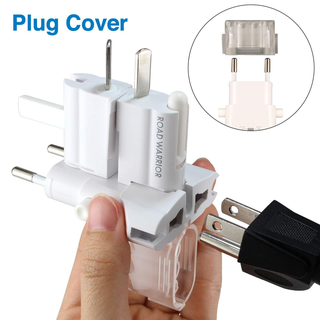 ROAD WARRIOR Worldwide Travel Plug Adapter European/UK/Australia/USA/India/Brazil/China Does Not Convert Voltage RW101WH