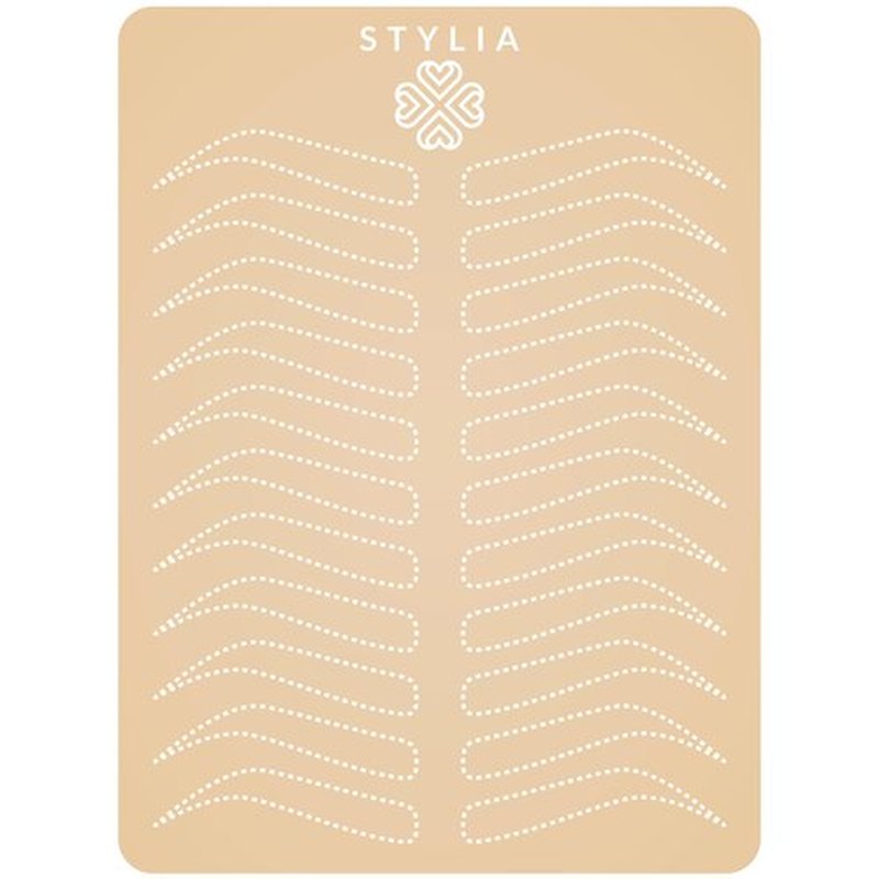 Stylia Microblading Inkless Practice Fake Silicone Skin Sheet for Eyebrow Tattoo, Fake Skin for Tattoo, Needling, Eye Brow Makeup, Tattoo Skin Practice Kit Supplies (White Double Sided)