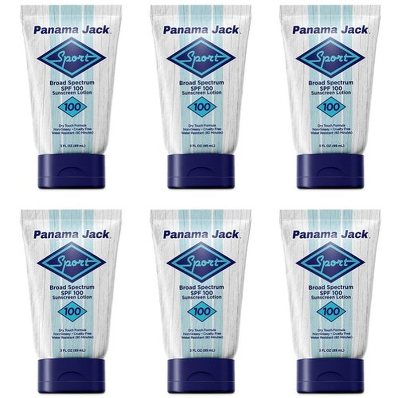 Panama Jack Sport Sunscreen Lotion - SPF 100, Broad Spectrum UVA/UVB Protection, Non-Greasy, PABA, Paraben, Gluten & Cruelty Free, 3 FL OZ (Pack of 1)