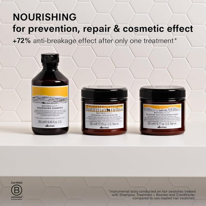 Davines Naturaltech Nourishing Conditioner - Hydrating & Restructuring for Dry Hair | 8.45 Fl Oz