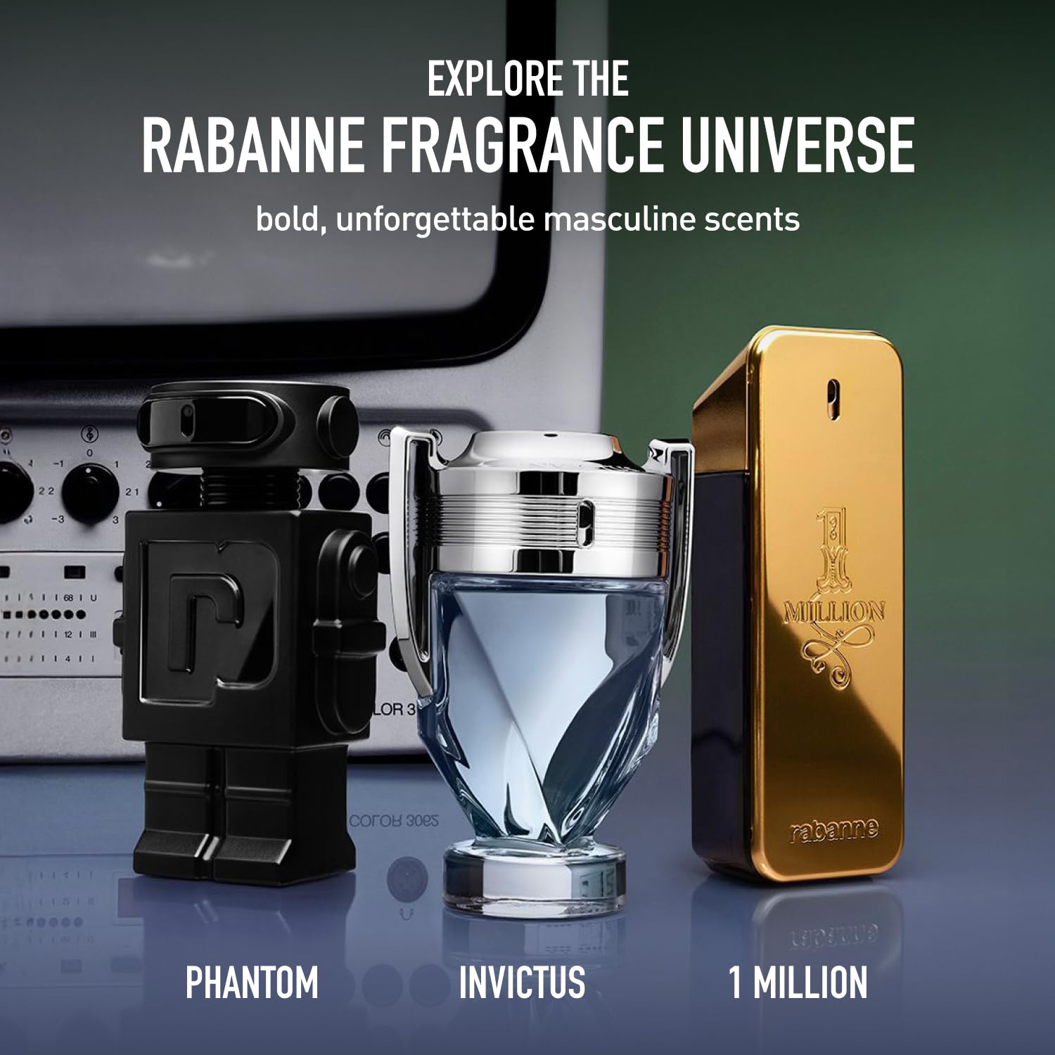 Rabanne Invictus Victory Absolu Parfum Intense for Men - Long Lasting Ambery Woody with Black Pepper, Amber & Sandalwood - Trophy Bottle French Fragrance Spray, 3.4 oz