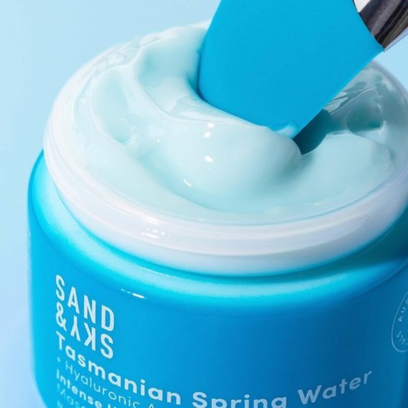 Sand & Sky Hydrating Face Mask with Hyaluronic Acid - Intense Moisture & Skin Barrier Repair, 3.4 oz