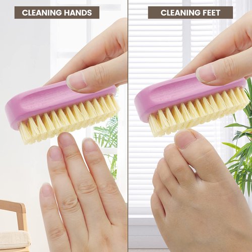 Nail Brush For Cleaning Fingernails - ZP Natural 2 Pack Wooden Cleaning Nail Scrub Brush, Versatile Fingernail Brush - Natural Materials Do Not Hurt The Hands Can Be Naturally Degradable