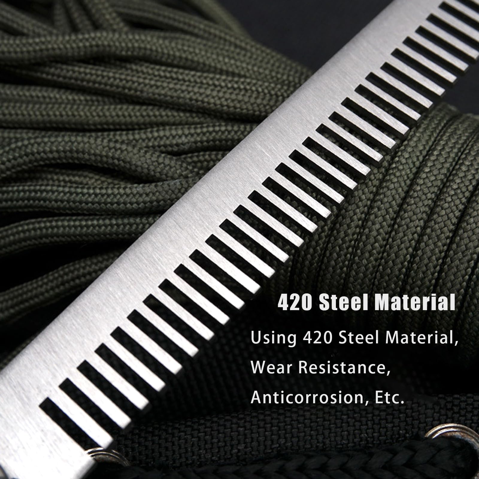 Folding Pocket Comb, Stainless Steel Beard Comb for Men, Switchblade Fine Tooth Mustache Combs Designed for Hair Salon Beauty Tool (Milky)