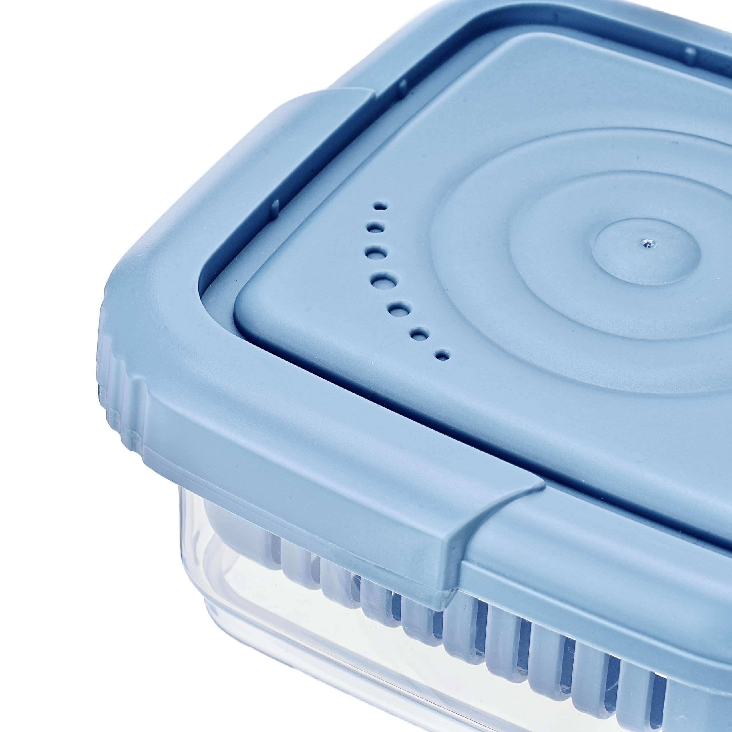 Soap Dish, Square Soap Travel Case with Drainage Layer, Leak-Proof Soap Container for Gym, Bathroom, Traveling, Camping, Soap Bar Shampoo Holder for Shower (Blue)