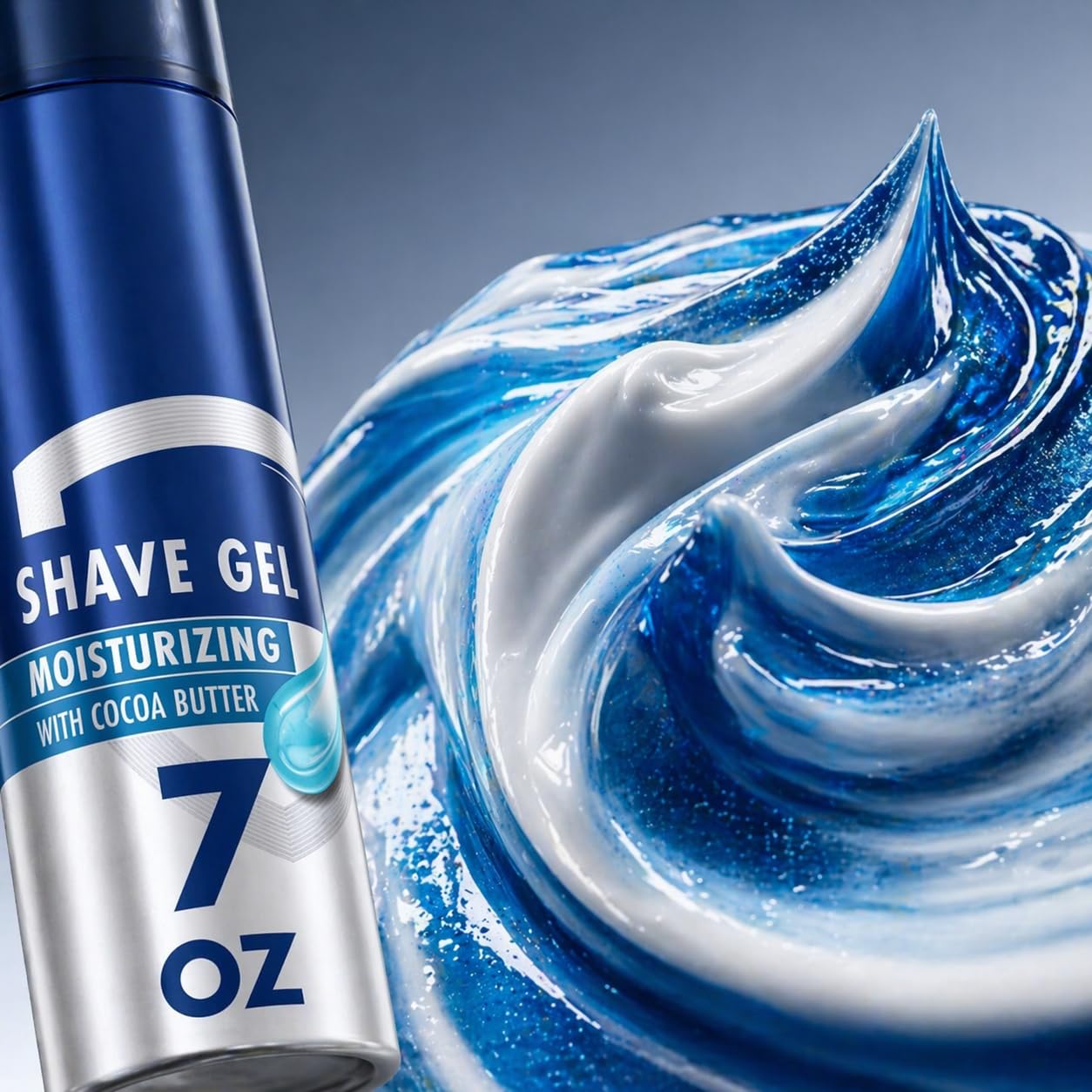 Moisturizing Shave Gel for Men with Cocoa Butter, Classic Scent, Smooth Glide Formula for Comfortable Shaving Experience, 7 oz
