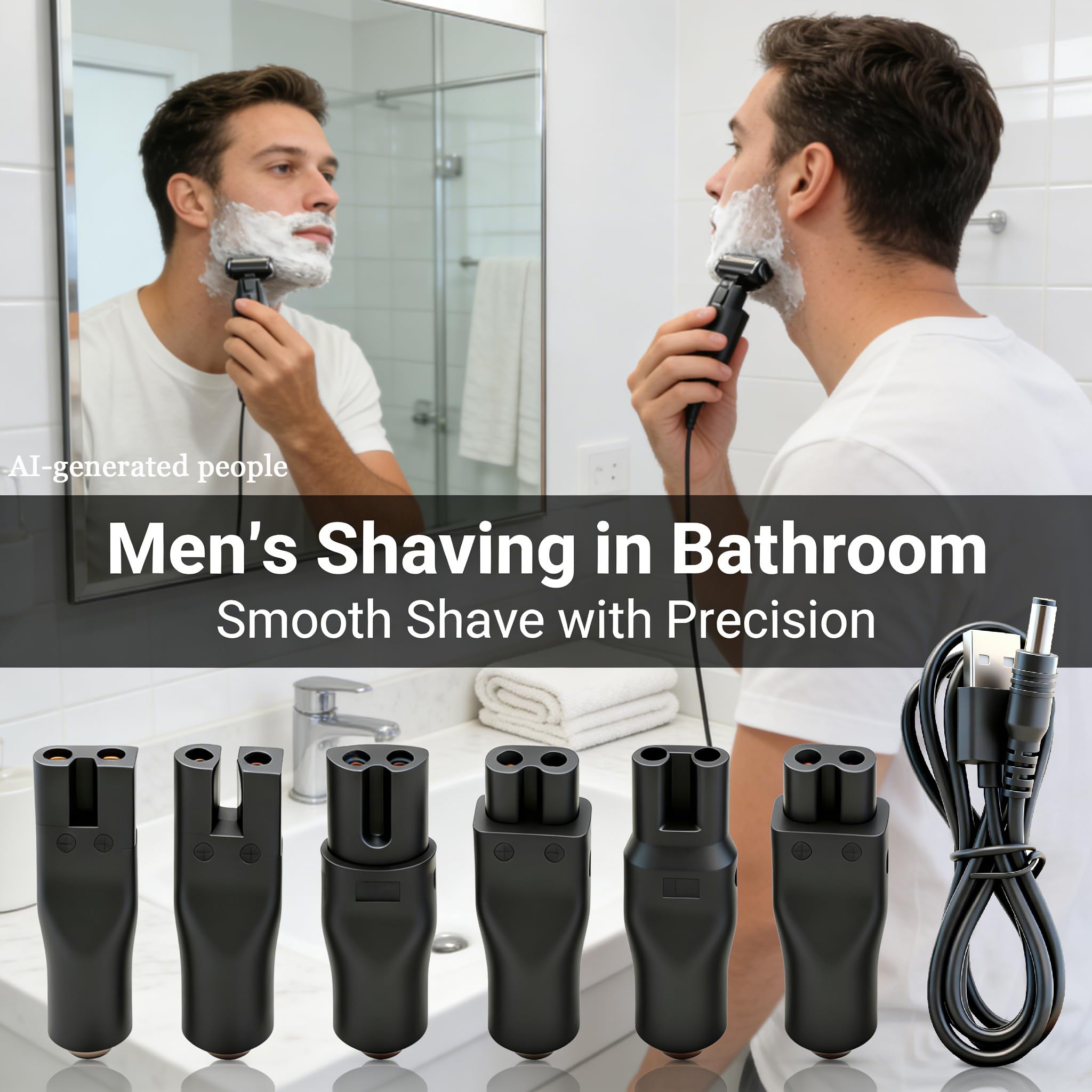 5V USB Charger Cord for Electric Hair Clippers, Beard Trimmers, Shavers