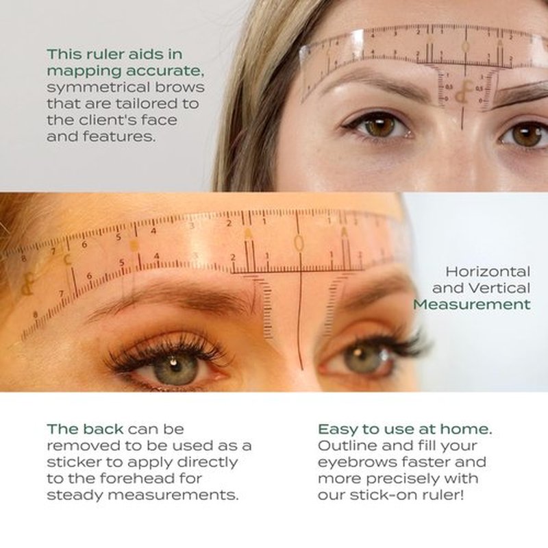 Daria Chuprys Original Golden Brows Eyebrow Measurement Ruler Roll of 50pcs