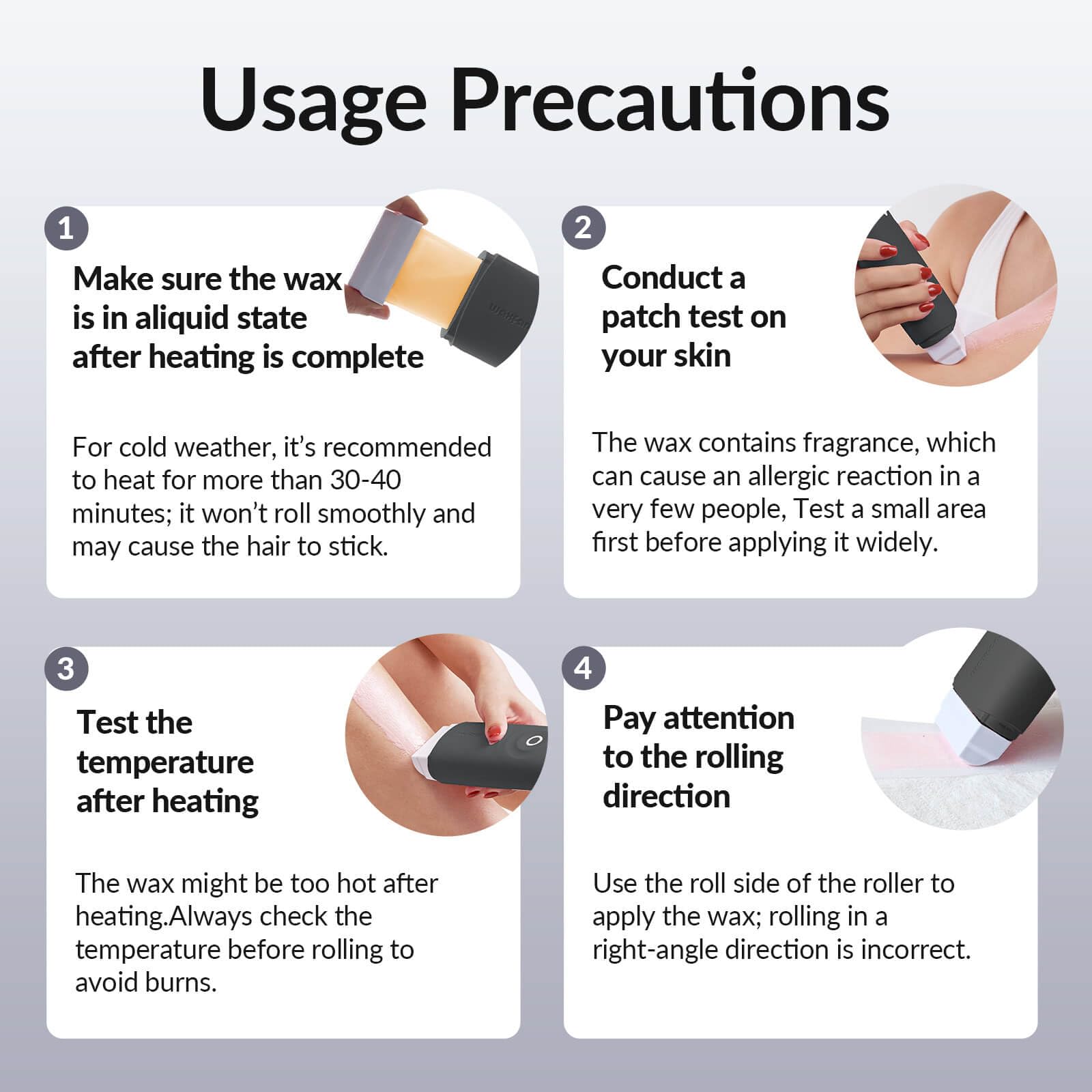 Waxing Kit for Women & Men, Waxfans Honey Roll On Wax Kit for Hair Removal at Home, with 1 Wax Cartridge & 50 waxing Strips, Lasts 4-6 Weeks, All Skin Types.