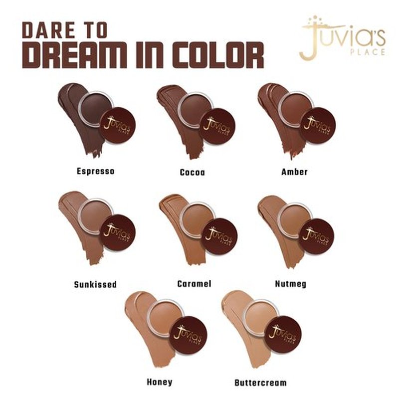 Juvia's Place Bronzed Cream Bronzer - Espresso - Smooth Cream Bronzer Pot for Sun-Kissed Glow & Warmth, Buildable & Blendable Makeup Contour with Long-Lasting Matte Shimmer Finish, Highly Pigmented