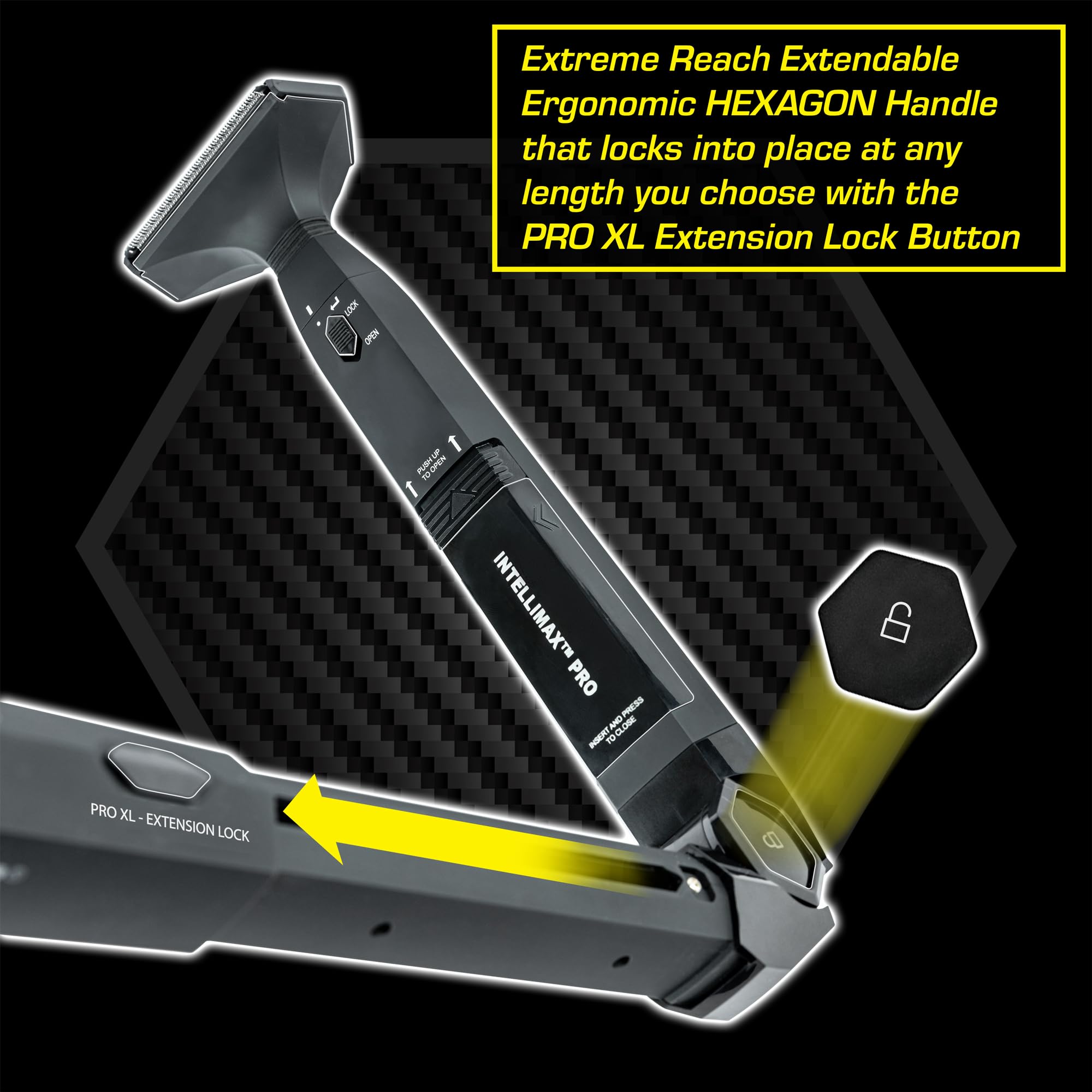 MANGROOMER - INTELLIMAX PRO - (Version 1.0) - New Back Hair Shaver with Extreme Reach Handle and Features a New INTELLIMAX PRO Lithium Battery System! - (This is Version 1.0)