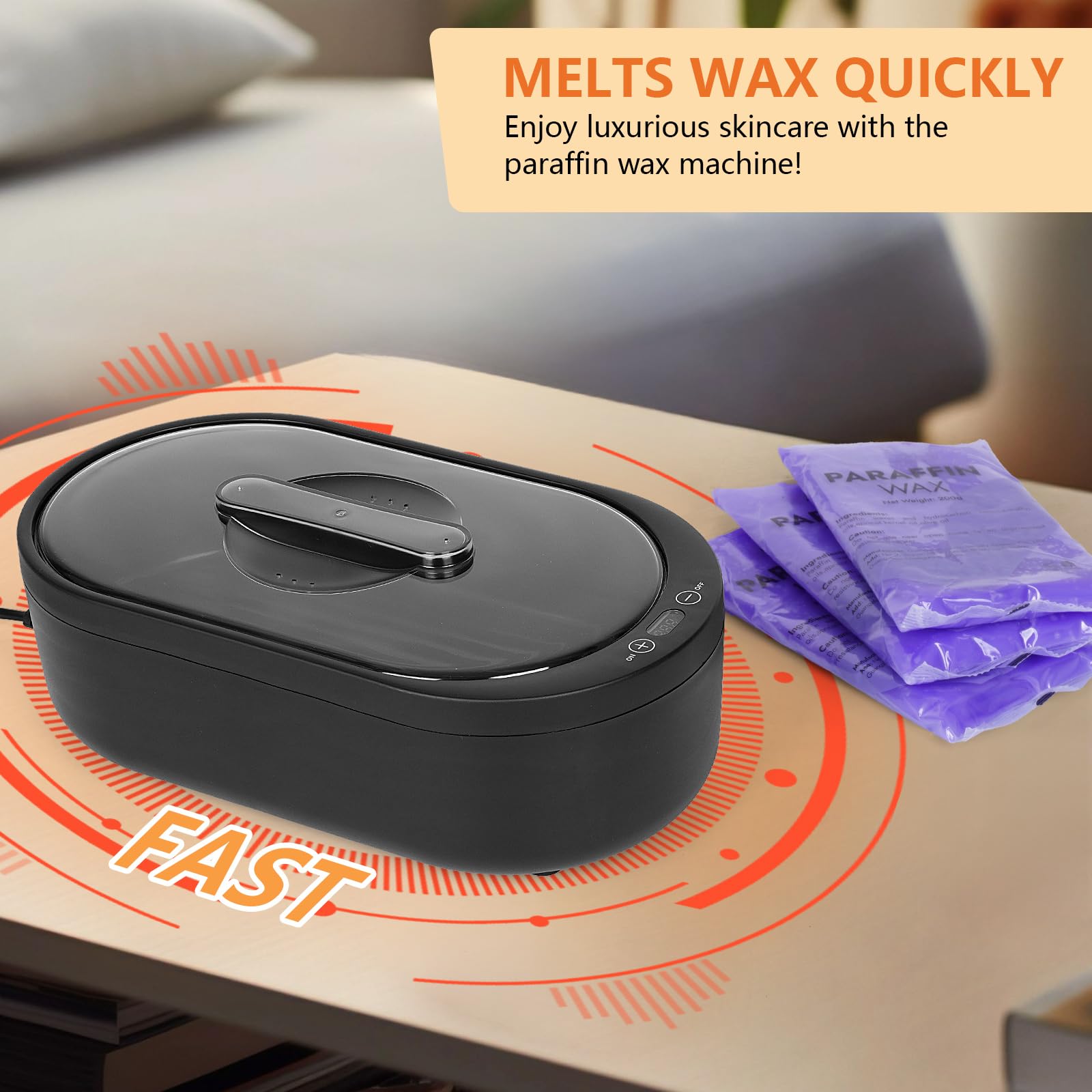 WHOSTOMY Paraffin Wax Machine for Hands and Feet, Paraffin Wax Warmer with Refills, Paraffin Bath for Arthritis, Hand and Foot Treatment, SPA Hot Wax Machine for Moisturizing Dry Skin