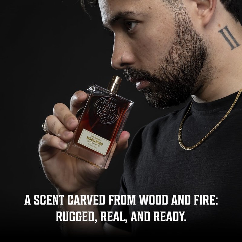 Viking Revolution Sandalwood Cologne for Men - Woody Eau de Parfum with Cedar & Vanilla - 3.5 Fl Oz