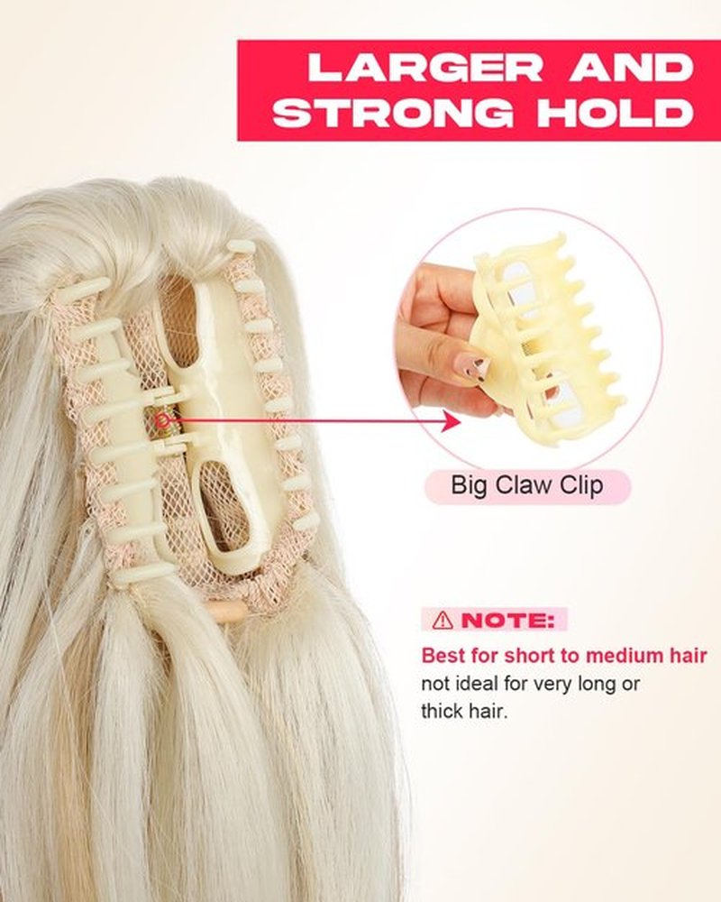 NTYNTY Ponytail Extension – 16” Claw Clip in Ponytail Hair Extensions Natural Soft Synthetic High Pony Tail Hairpieces for Women (Honey Blonde with Highlights, 16 inch)