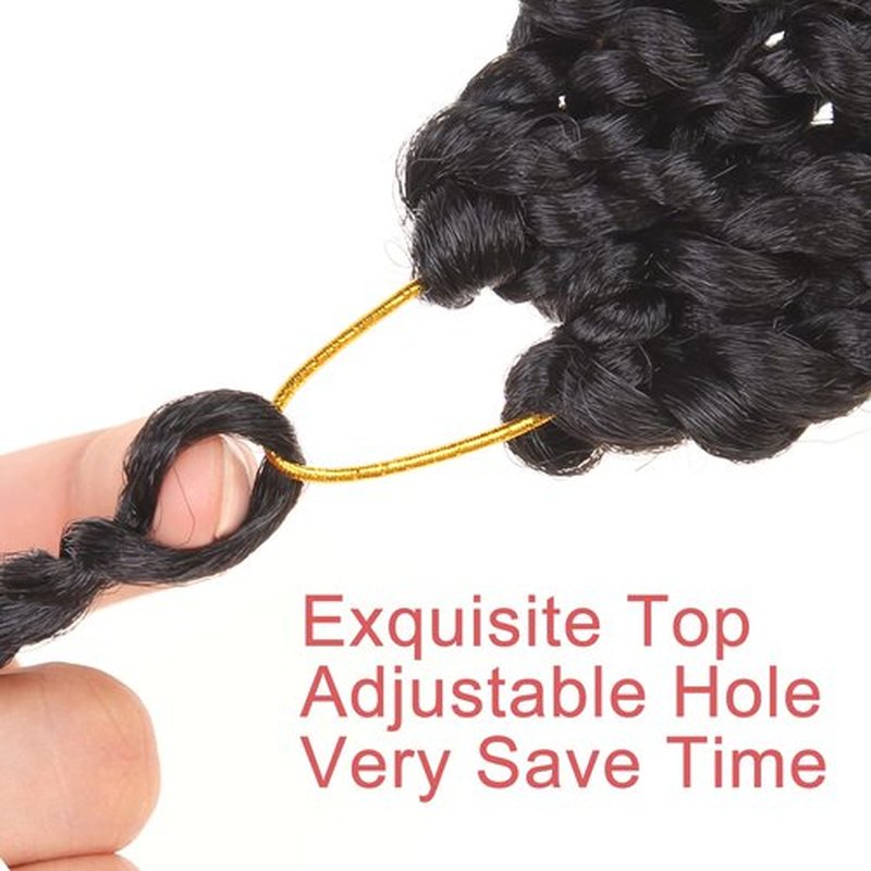 Leeven 8 Inch Passion Twist Crochet Hair 8 Packs (6 Packs #1B+1 Pack T27+1 Pack T30) Short Bomb Pre-Twisted Passion Twist Mixed 3 Color Combo Pack Synthetic Hair For Women Kids
