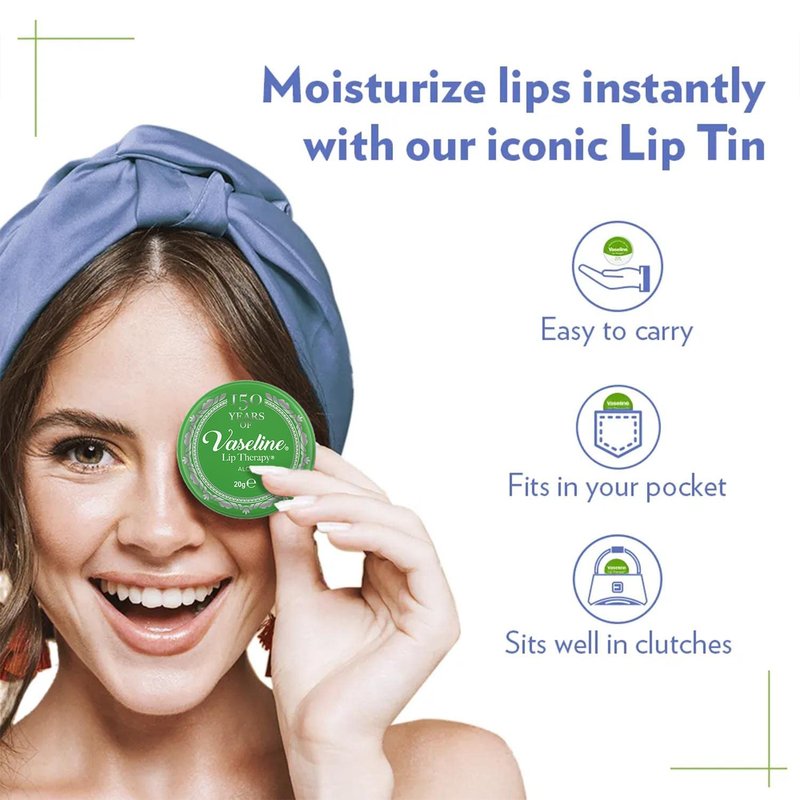 Vaseline Lip Therapy - Aloe Lip Balm for Deep Moisturization | 20g for Very Dry Lips