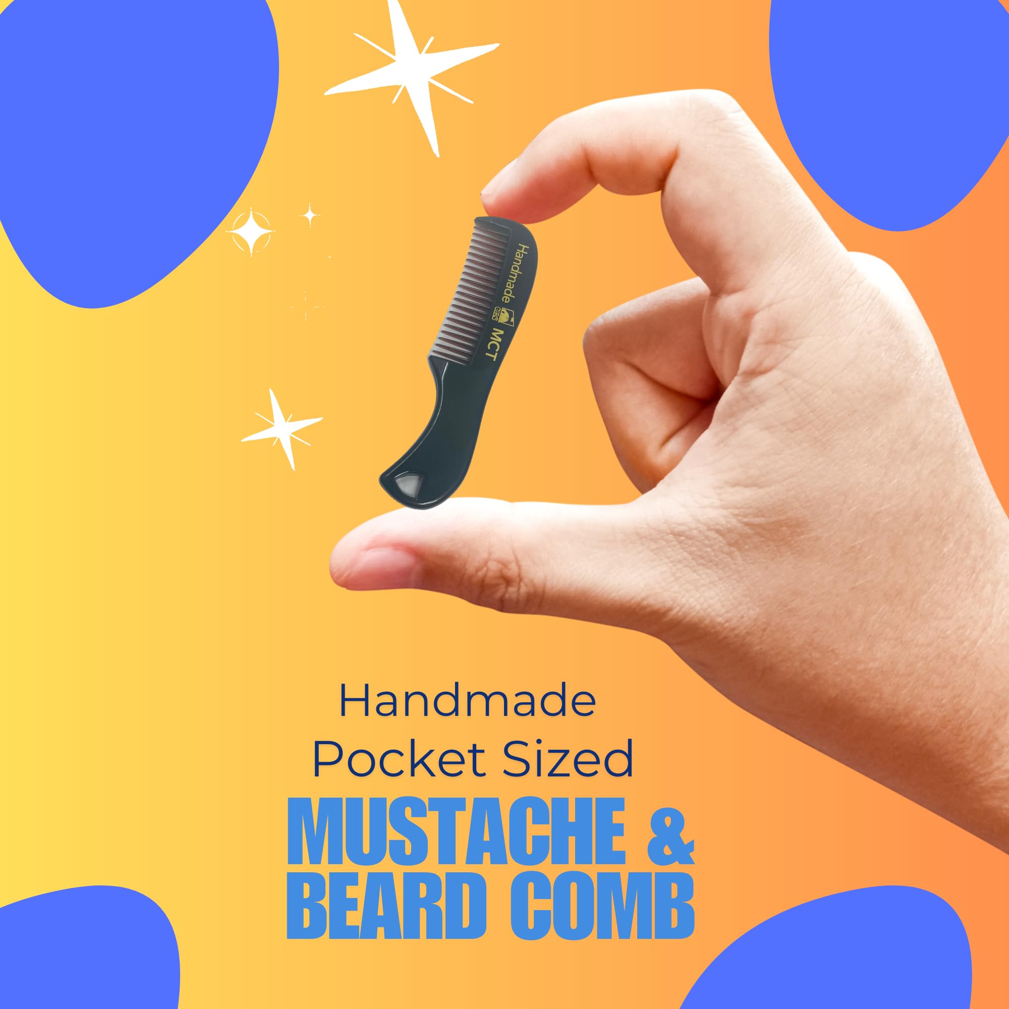 G.B.S Men's 3n1 Trimming, Cutting and Styling Beard Scissors, Stainless-steel Scissors for Beard, Mustache, Eyebrow, Nose Hair, Leather Travel Case and Beard and Mustache Comb