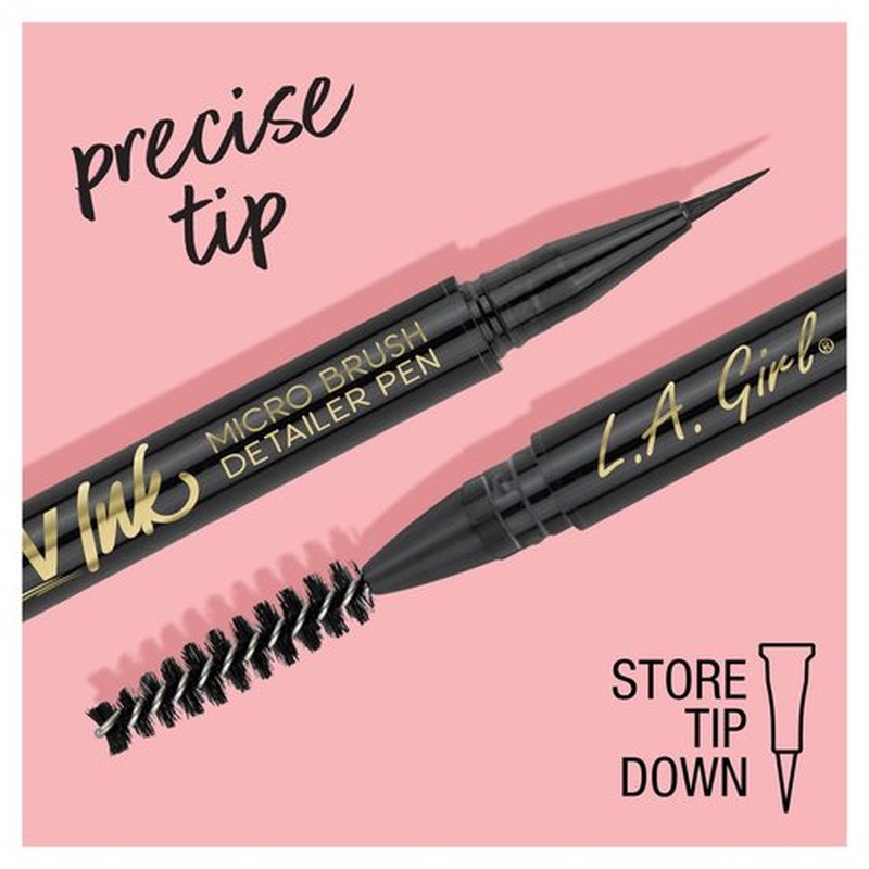 L.A. Girl Brow Ink Micro Brush Detailer Pen, Dark Brown GBP346