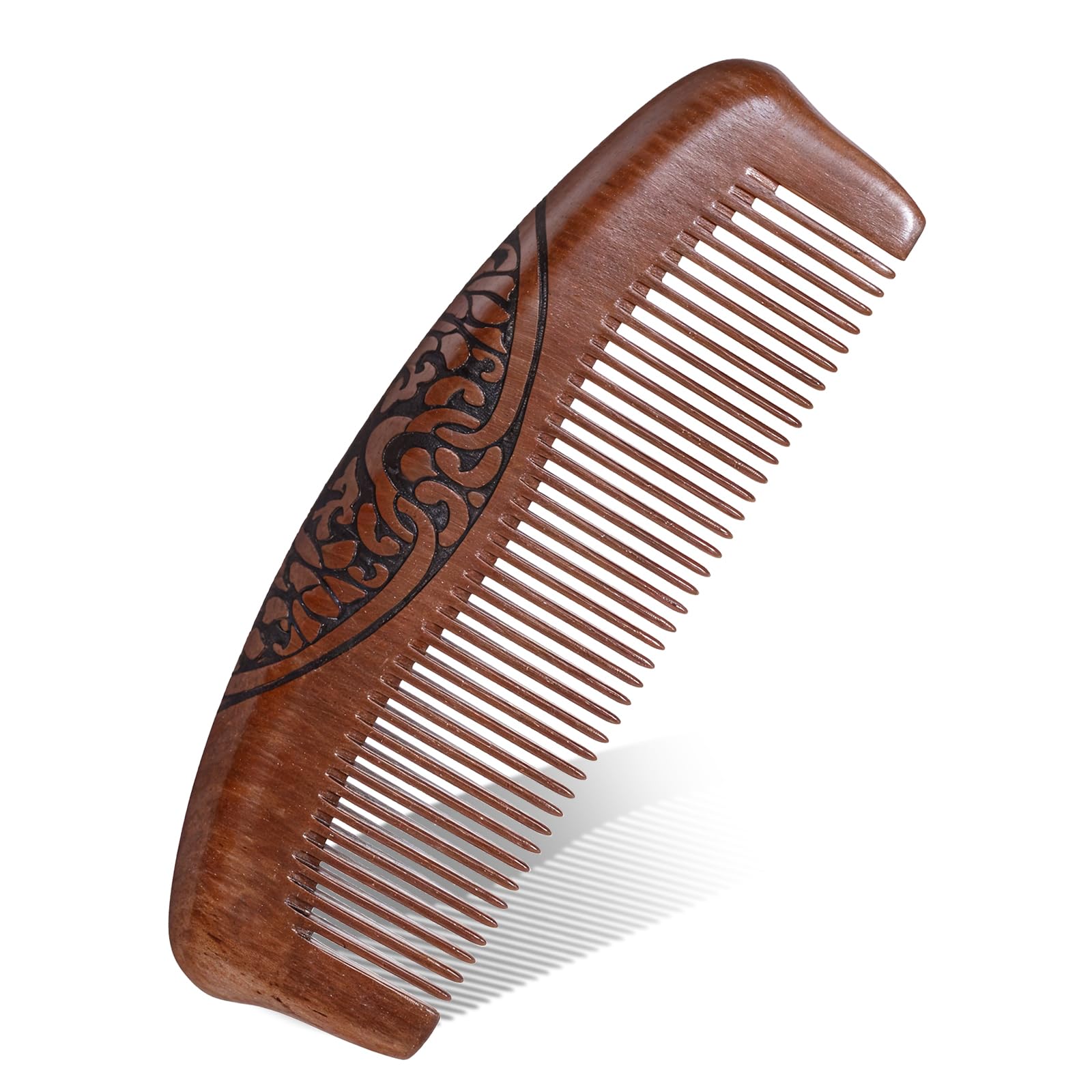 Small Wood Comb for Women Men Birthing Combs Wooden Pocket Hair Comb Fine Tooth Small Portable Wood Combs, Anti Static Carved