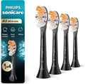 Philips Sonicare A3 All-in-One Electric Toothbrush Heads - Genuine Replacement, Black, 4 Pack