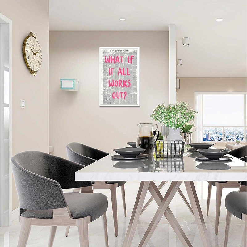 Drimiler Retro Newspaper Poster - Positive Affirming Quote Canvas Wall Art | 8x12in Unframed