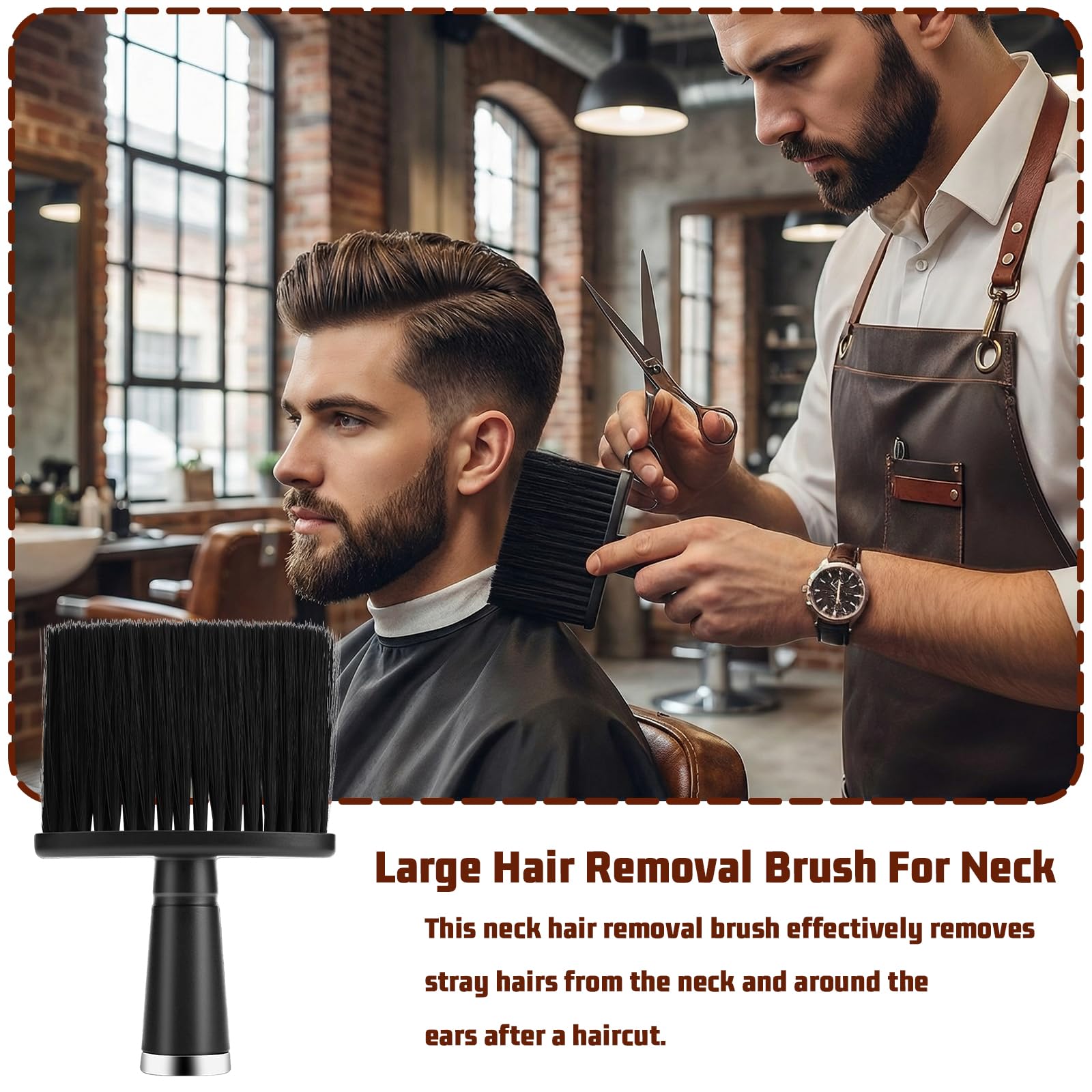 2 Pack Barber Brush, Neck Duster Brush Professional Soft Cleaning