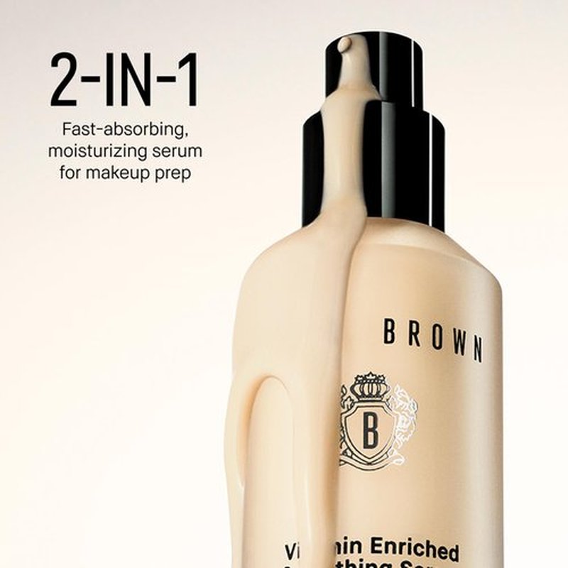 Bobbi Brown Vitamin Enriched Smoothing Serum | Glowy, Hydrating Overnight Face Serum | Niacinamide & Vitamin C, 1 Fl Oz