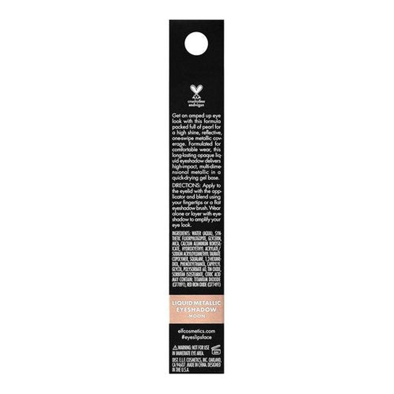 e.l.f. Liquid Metallic Eyeshadow - Gel Formula for Bold Eye Looks | Vegan & Cruelty-Free, Moon, 0.1 Fl Oz