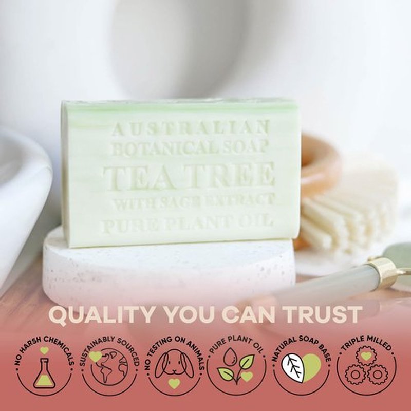 Australian Botanical Soap Variety Pack, 6.6 oz Bars – Goat Milk, Eucalyptus, Sandalwood, Coconut, Lemongrass, Aloe, Tea Tree, Charcoal – Enriched with Organic Shea Butter, Pack of 8