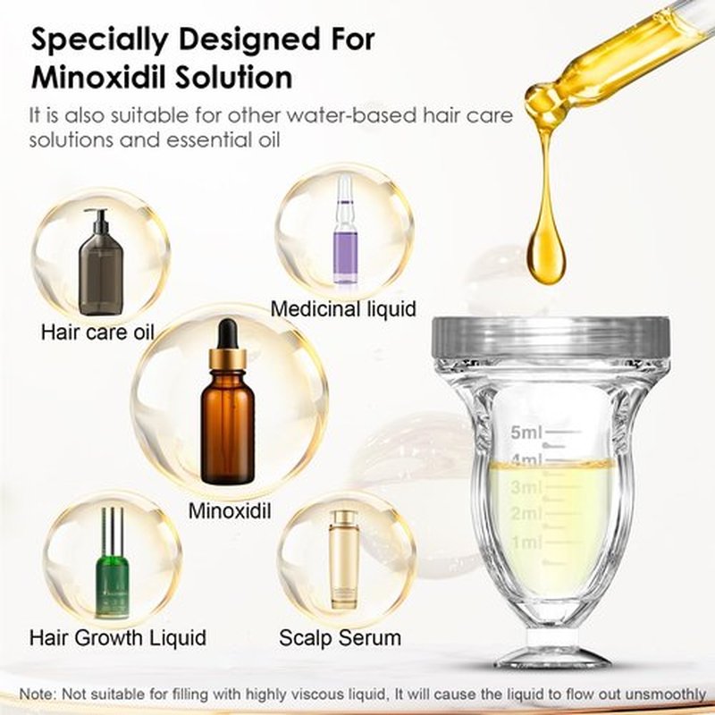 Minoxidil Applicator，Hair Oil Applicator，Scalp Serum Comb，Apply The Liquid Directly To The Scalp，Auxiliary Hair Growth Tool，Deeply Nourish Roots (2 PCS)