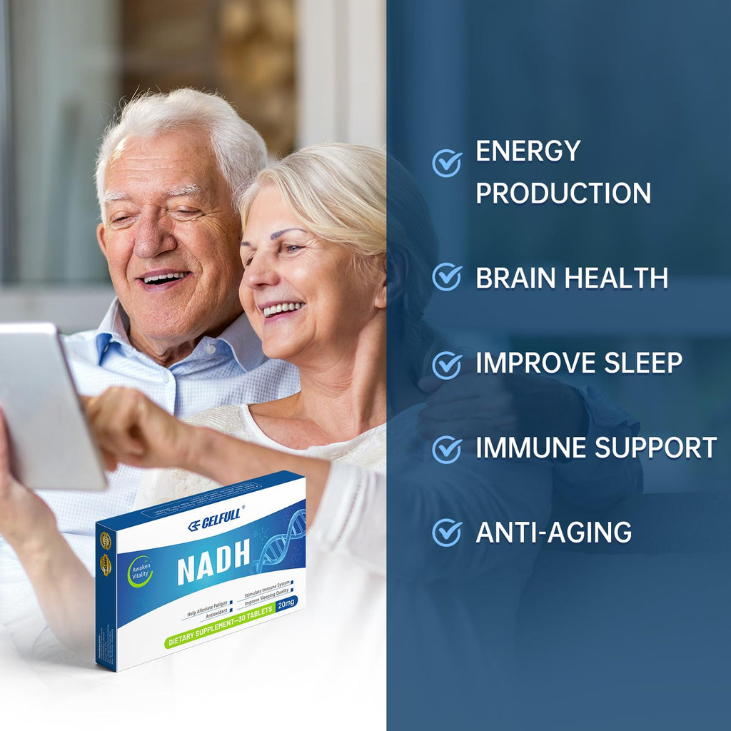 CELFULL NADH Supplement Enchance NMN Alternative NAD+ Supplement for Immune Support Anti-Aging Boost Brain Cognition & Chronic Fatigue Supplements