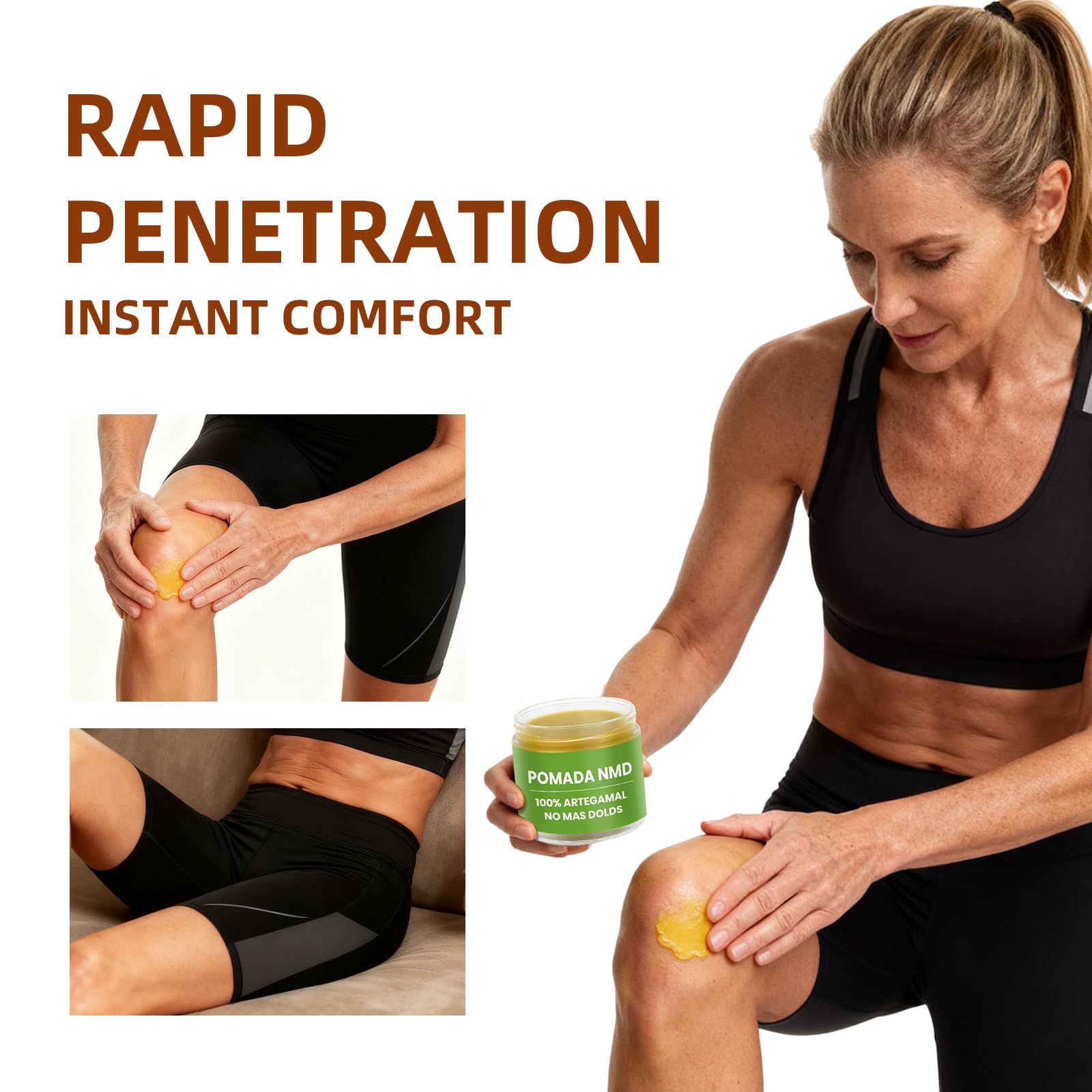 LUIMOLL Pomada-NMD, Pomada-NMD Para Dolor Muscular - Natural Herbal Artesanal Joint Cream with Arnica, Olive Oil, Soursop Leaf, Beeswax, Maximum Strength Comfort Ointment for Muscle, Foot - 2 PCS