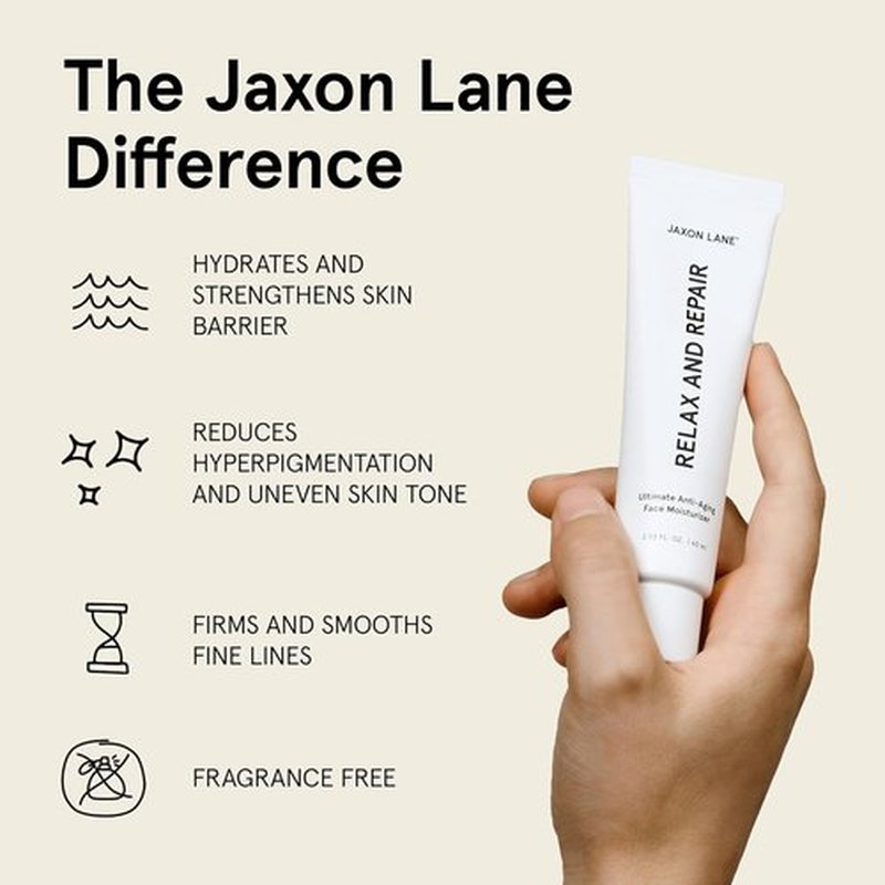 JAXON LANE Relax And Repair Anti-Aging Face Moisturizer For Men - Night Cream With Niacinamide & Hyaluronic Acid