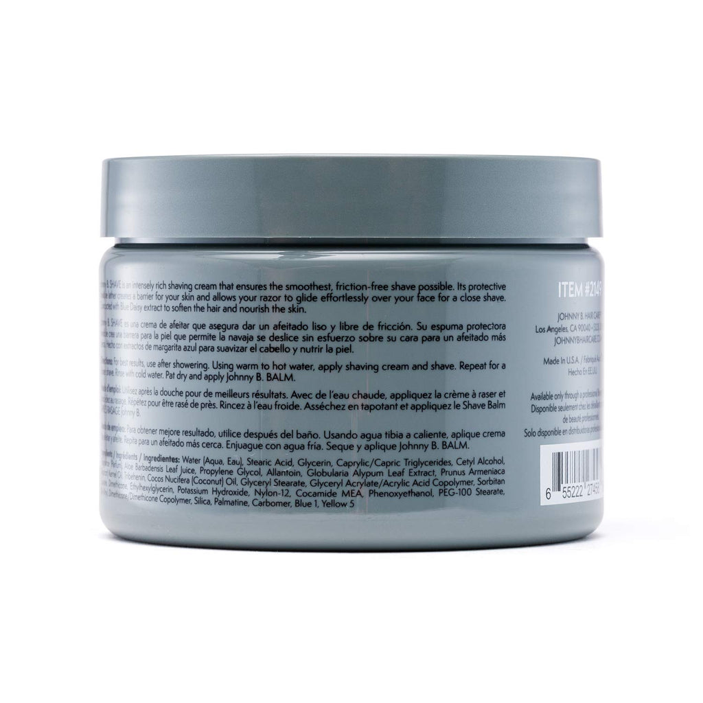 JOHNNY B. Premium Men's Shave Cream 12 oz.