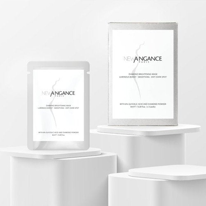 NEW ANGANCE Mask, Moisturizing, Hydrating, Skin-lightening,8ml X 3 Packs (Diamond Brightening Mask)