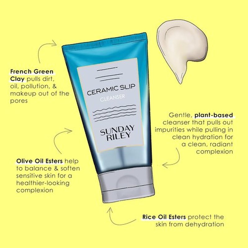 Sunday Riley Ceramic Slip Cleanser - Gentle Purifying Formula | 5 Fl Oz (Pack of 1)