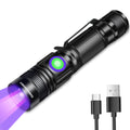 DARKBEAM UV Black Light Flashlight 395nm - Rechargeable USB Woods Lamp, Powerful Mini Ultraviolet LED Blacklight Flashlights - Resin Curing, Detector for Pet/Cat/Dog Urine, Stains, Scorpions